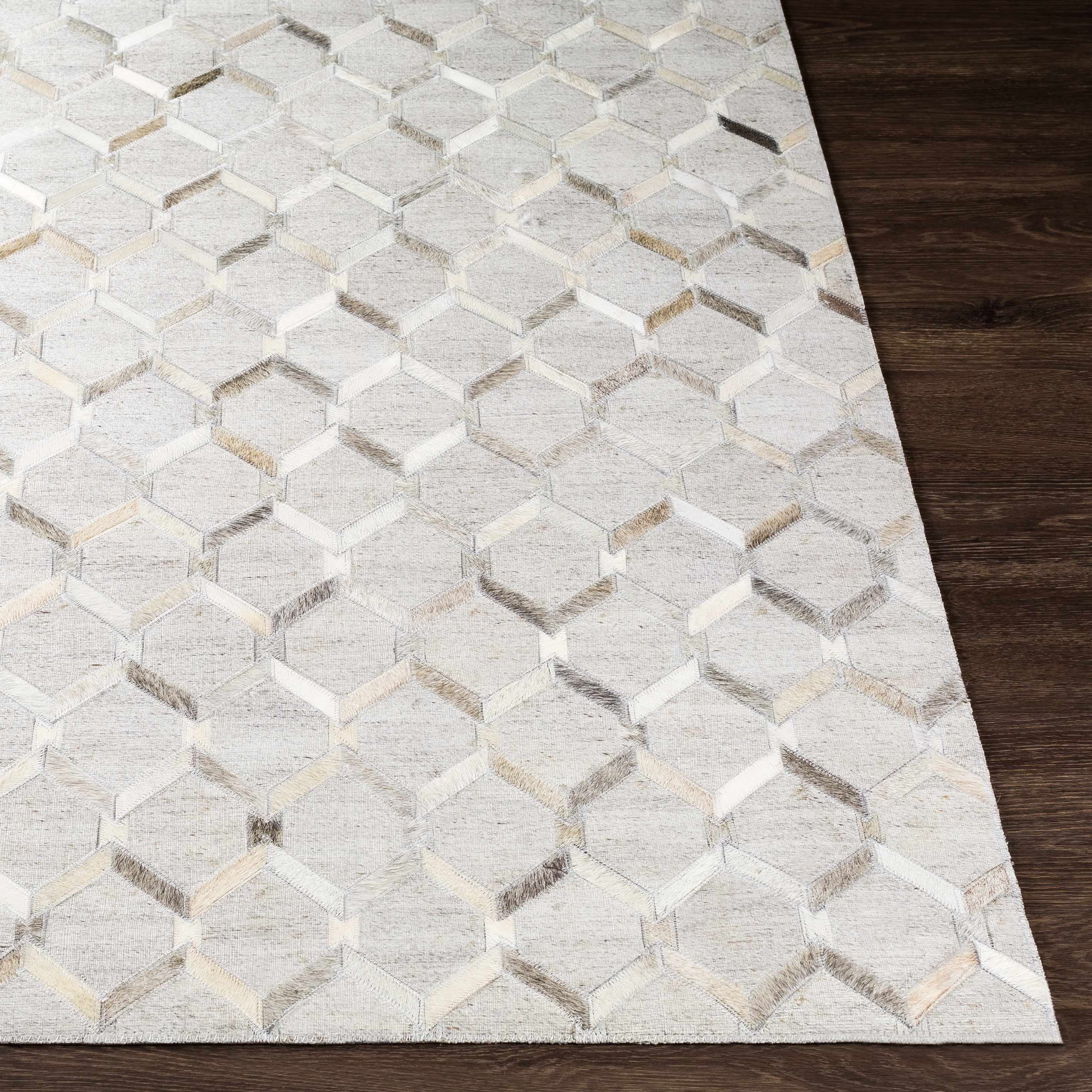 Dynamic Beige Hand Crafted Area Rug