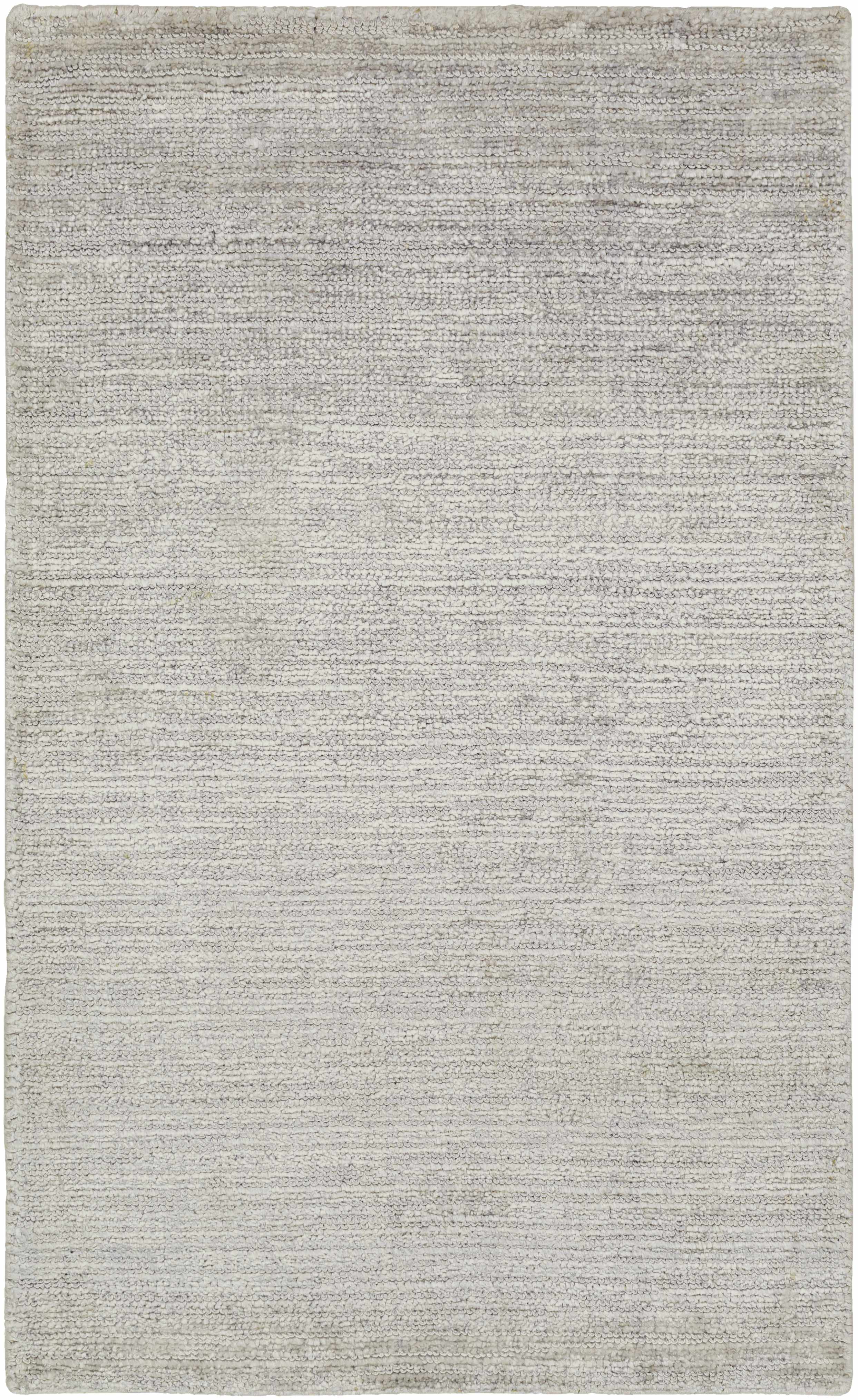 Chilly Medium Gray Viscose Hand Loomed Area Rug