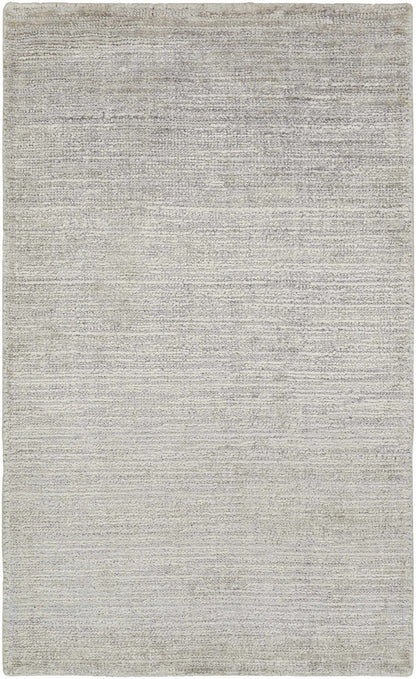 Chilly Medium Gray Viscose Hand Loomed Area Rug
