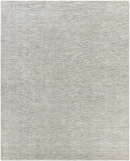 Chilly Medium Gray Viscose Hand Loomed Area Rug