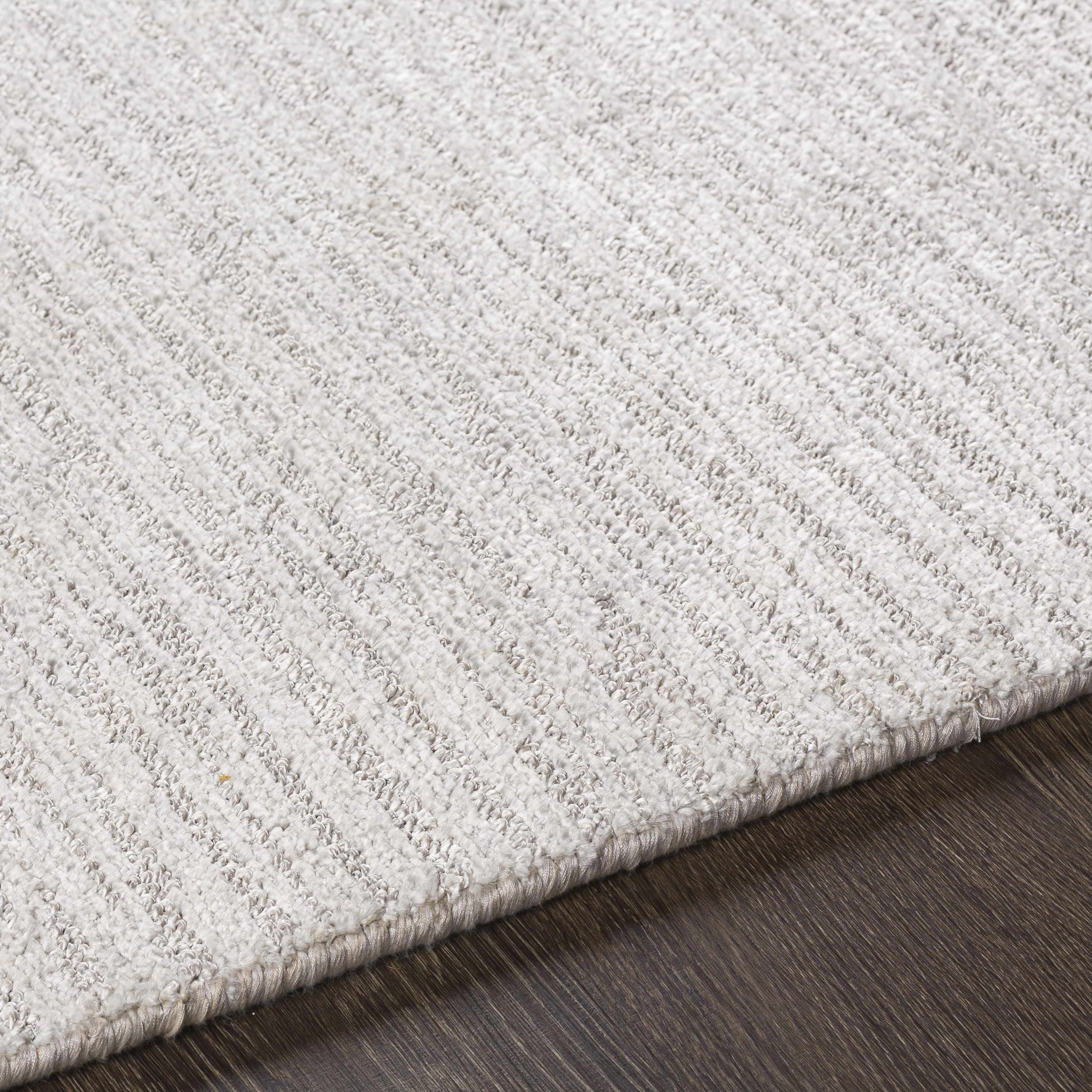 Chilly Medium Gray Viscose Hand Loomed Area Rug