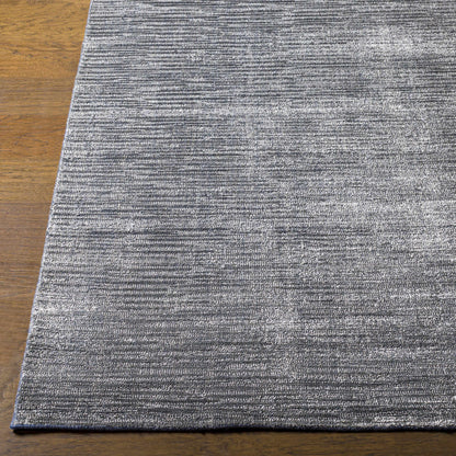 Cozy Chic Gray Viscose Hand Loomed Area Rug