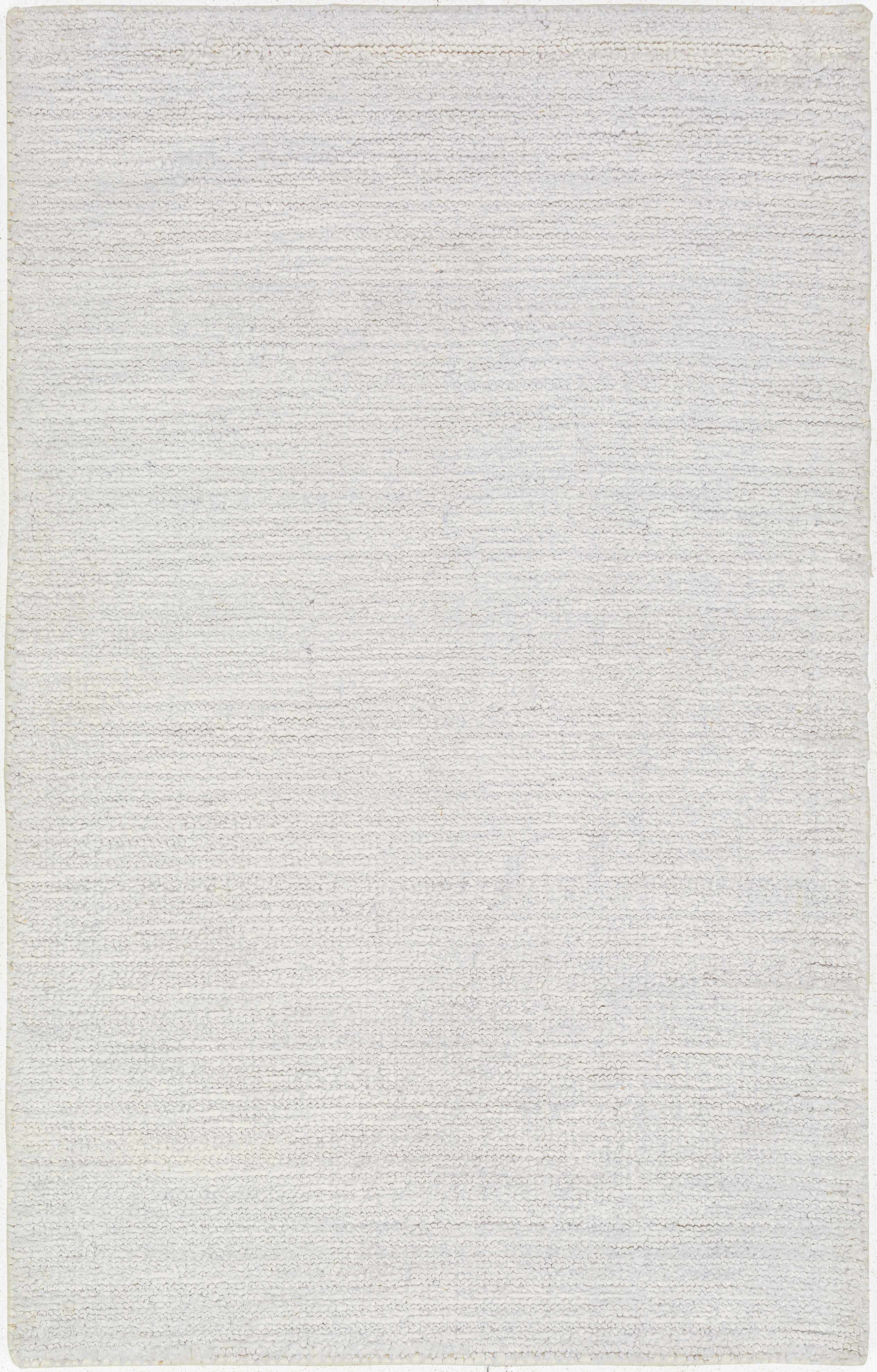 Fine Modern Ivory Hand Loomed Viscose Area Rug