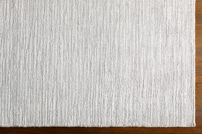 Fine Modern Ivory Hand Loomed Viscose Area Rug