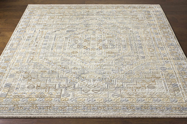 Earthy Tan Wool&Viscose Hand Knotted Area Rug