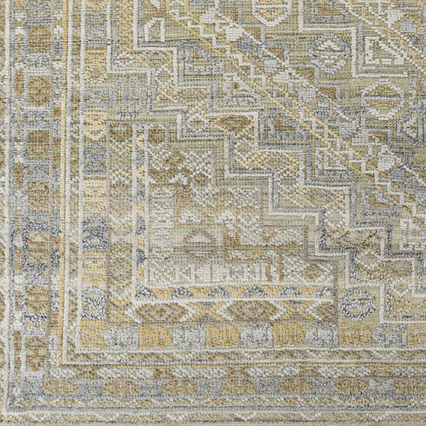 Earthy Tan Wool&Viscose Hand Knotted Area Rug