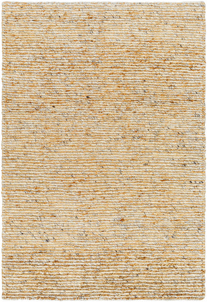 Aesthetic Solid Beige Hand-Knotted Wool - Blend Rug