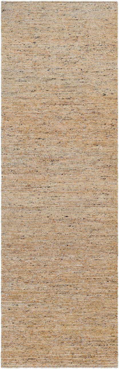 Aesthetic Solid Beige Hand-Knotted Wool - Blend Rug