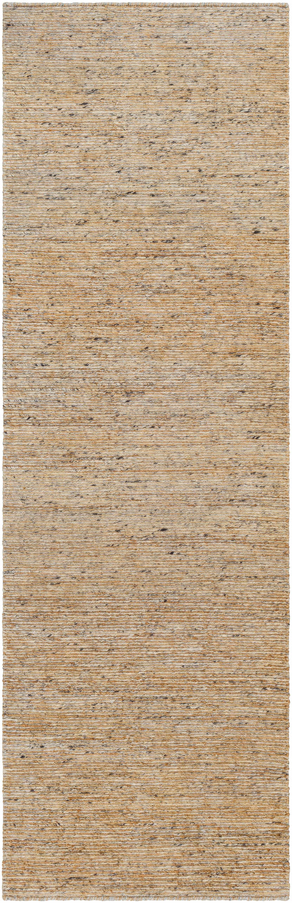 Aesthetic Solid Beige Hand-Knotted Wool - Blend Rug