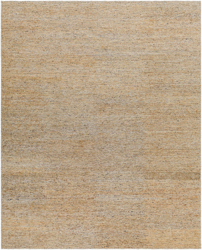 Aesthetic Solid Beige Hand-Knotted Wool - Blend Rug