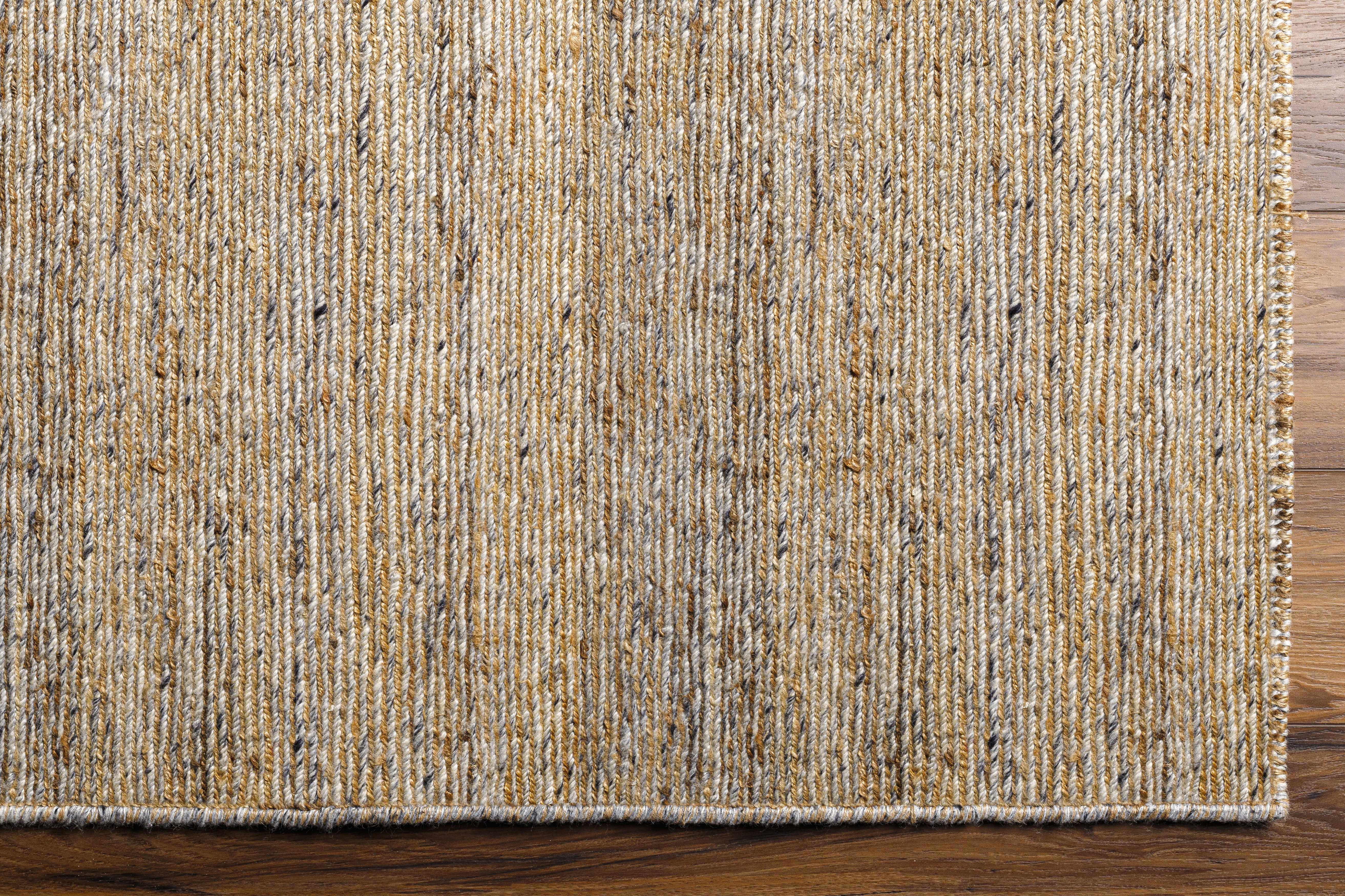 Aesthetic Solid Beige Hand-Knotted Wool - Blend Rug