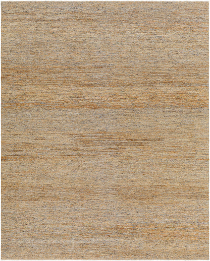 Elegant Brown Hand Knotted Wool Jute Area Rug