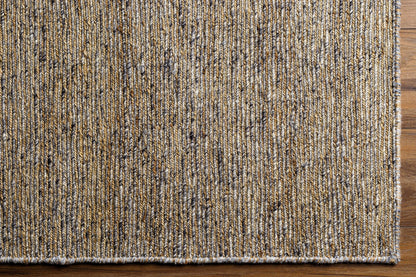 Elegant Brown Hand Knotted Wool Jute Area Rug