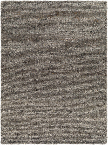 Elevated Brown Wool Hand Knotted Area Rug