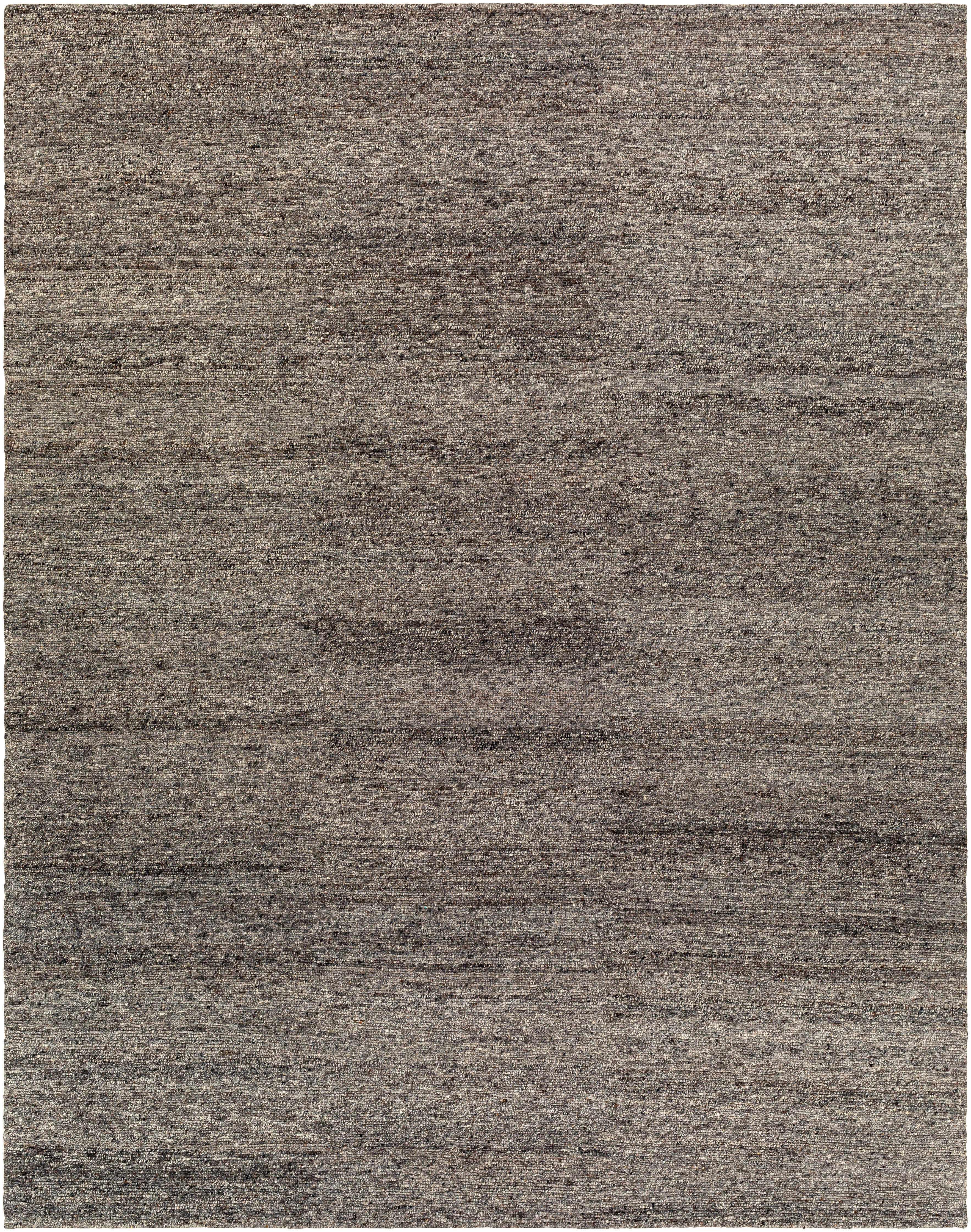 Elevated Brown Wool Hand Knotted Area Rug