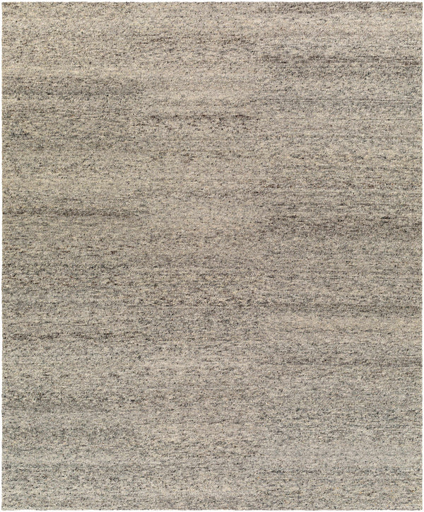 Understated Chic Charcoal Wool Hand Knotted Area Rug