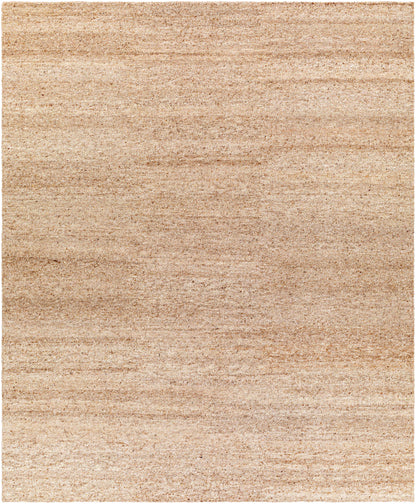 Homely Stylish Striped Beige Wool Hand Knotted Area Rug