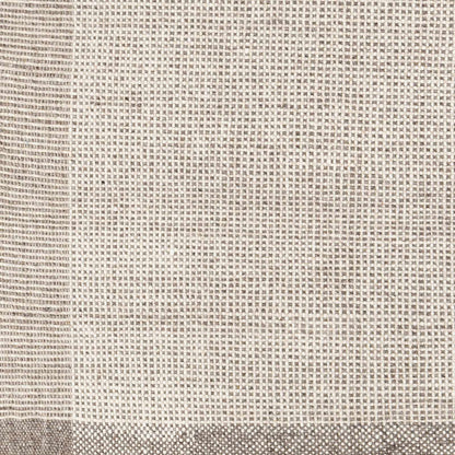 Modern Plaid Elegant Brown Wool Hand Woven Area Rug
