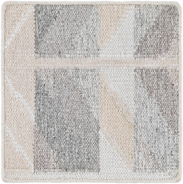 Characteristic Beige Hand Knotted Viscose Area Rug