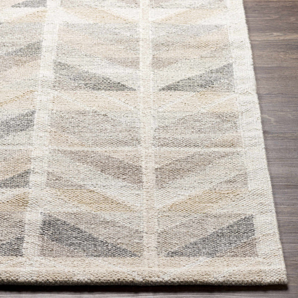 Characteristic Beige Hand Knotted Viscose Area Rug