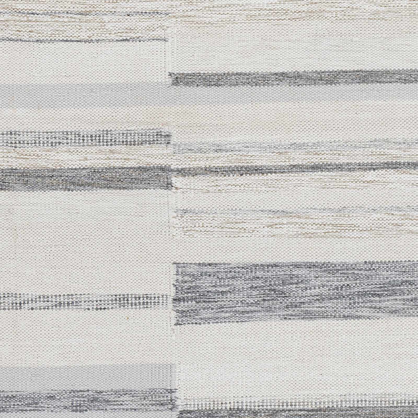 Modern Cream Hand Knotted Viscose Area Rug