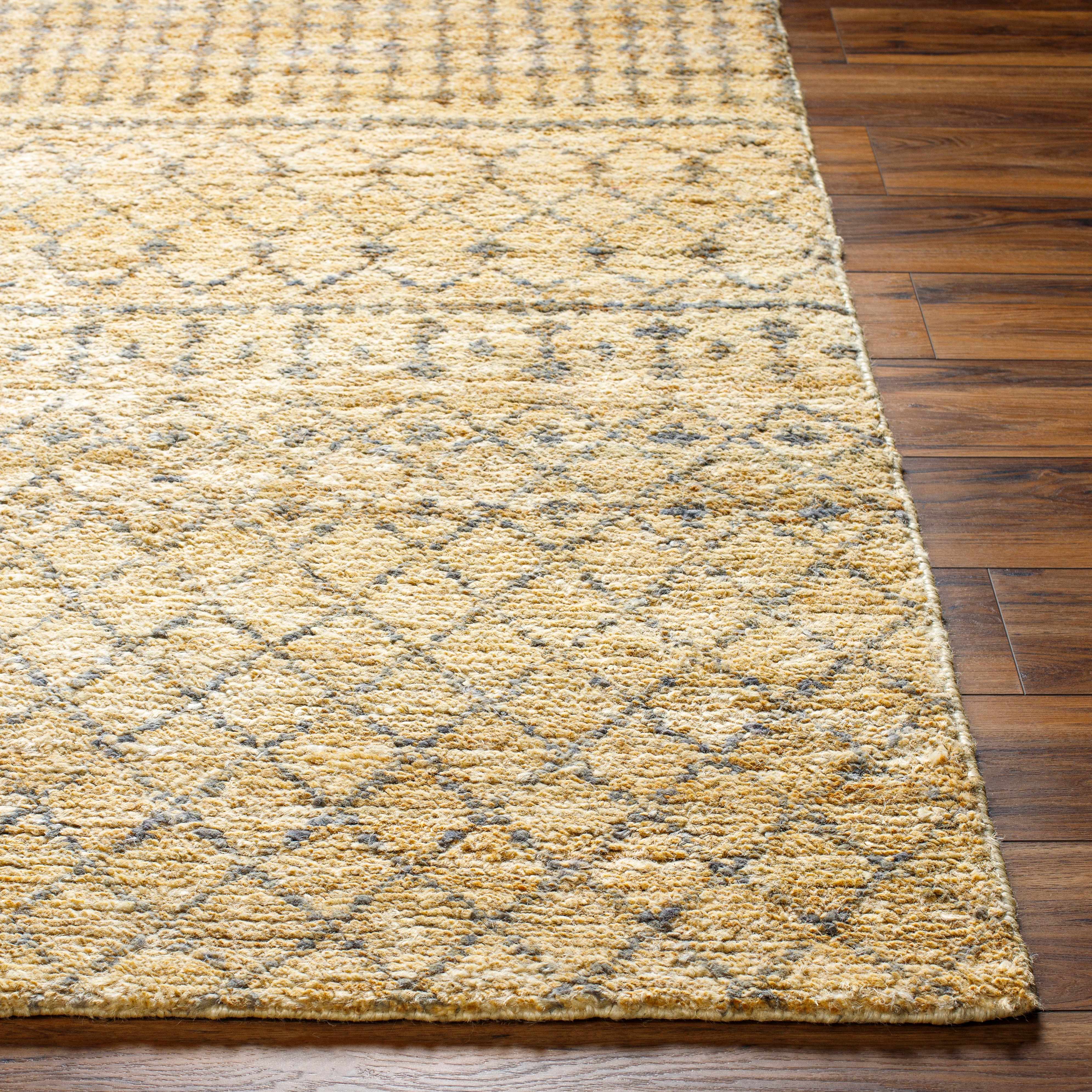 Inviting Butter Jute Hand Knotted Area Rug