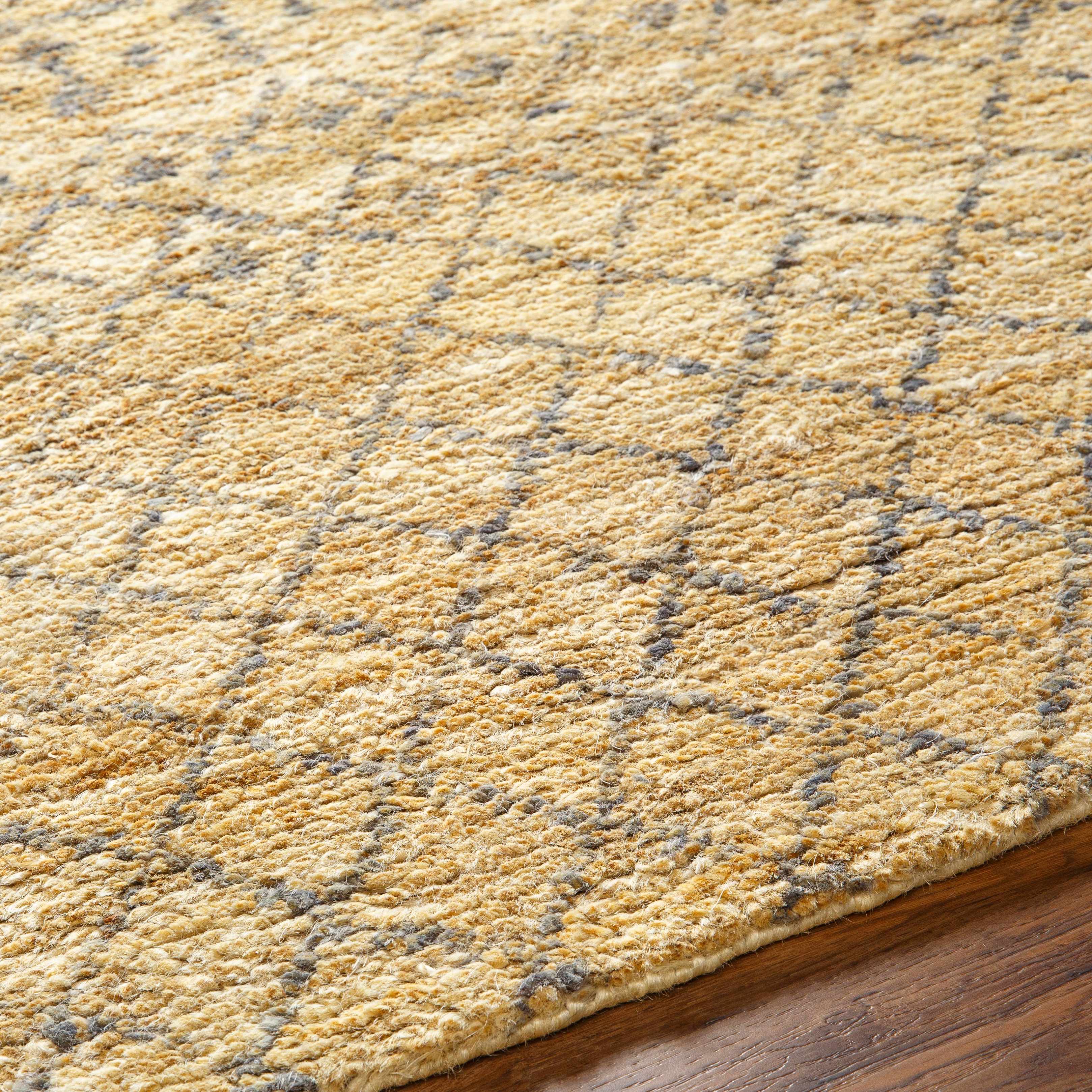 Inviting Butter Jute Hand Knotted Area Rug