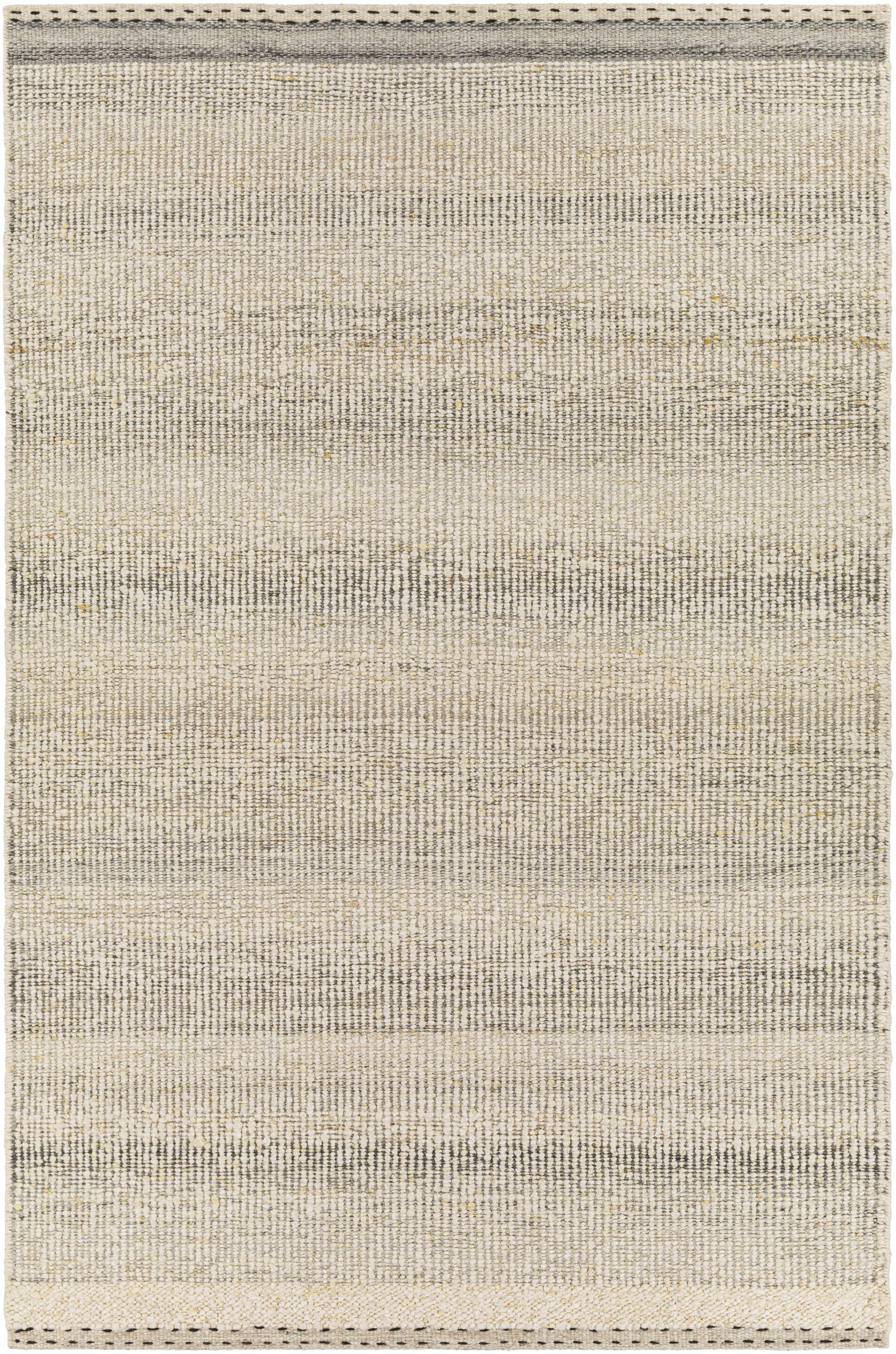 Exotic Chic Cream Hand Woven Wool Area Rug