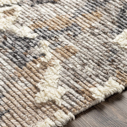 Fluffy Plush Cream Hand Knotted Wool Area Rug