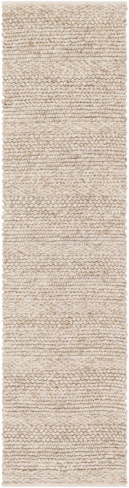 Rustic Chic Ivory Hand Woven Wool Area Rug