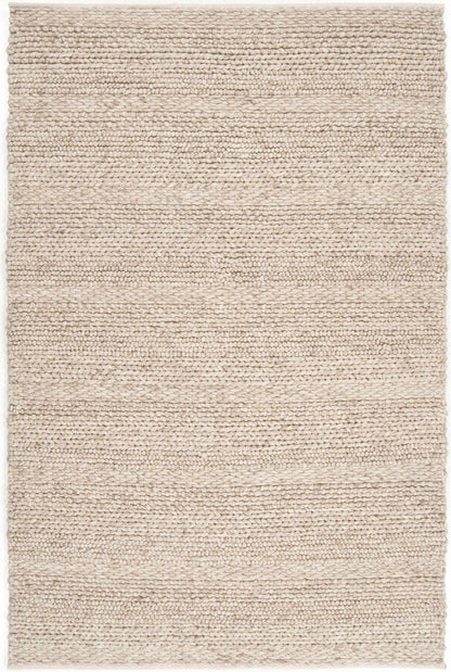 Rustic Chic Ivory Hand Woven Wool Area Rug
