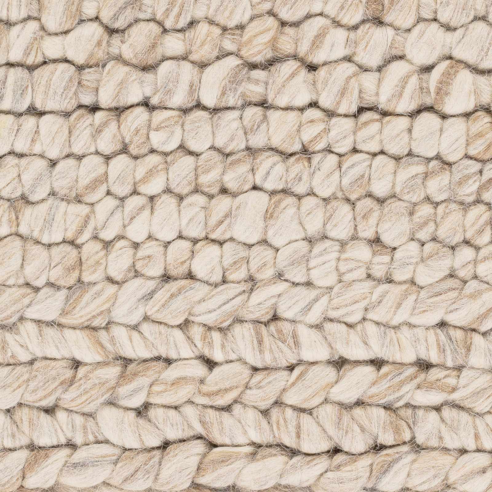 Rustic Chic Ivory Hand Woven Wool Area Rug