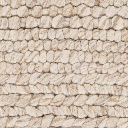 Rustic Chic Ivory Hand Woven Wool Area Rug