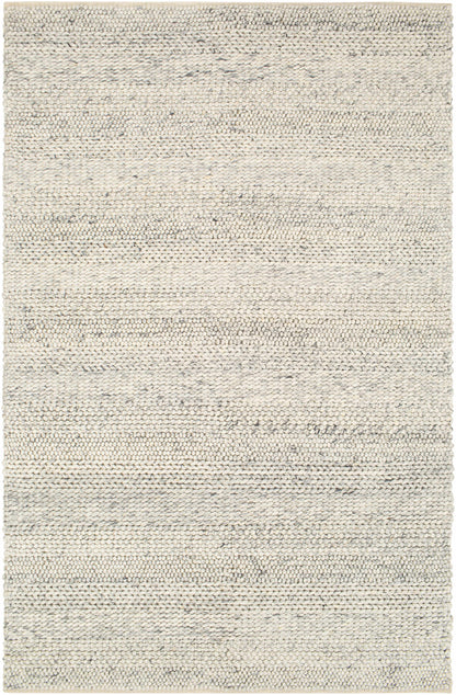 Rustic Elegant Ivory Hand Woven Wool Area Rug