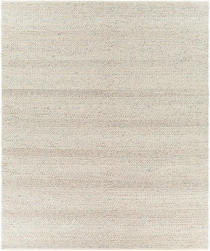 Rustic Elegant Ivory Hand Woven Wool Area Rug