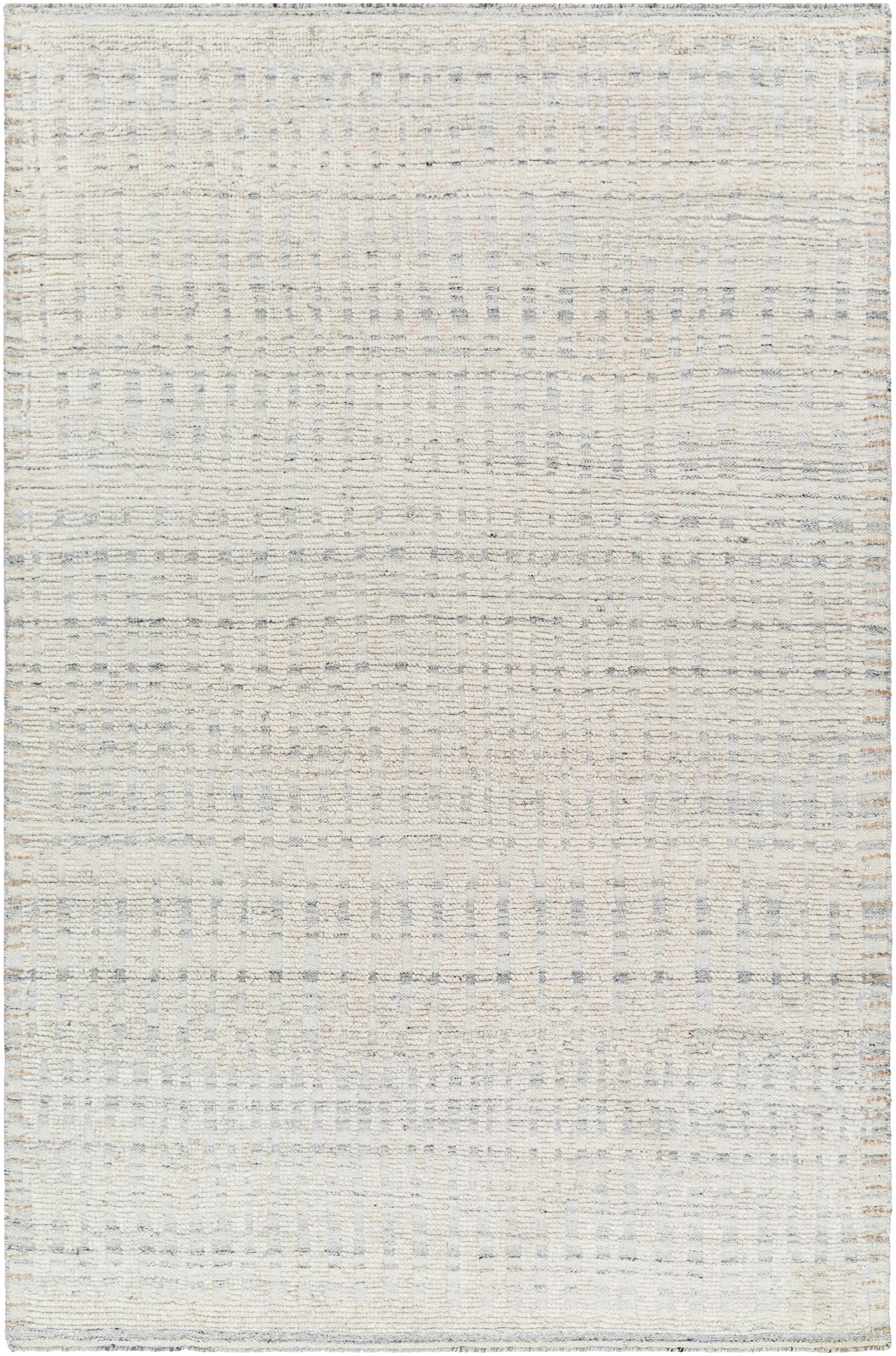 Beauteous Ivory Wool Hand Knotted  Area Rug