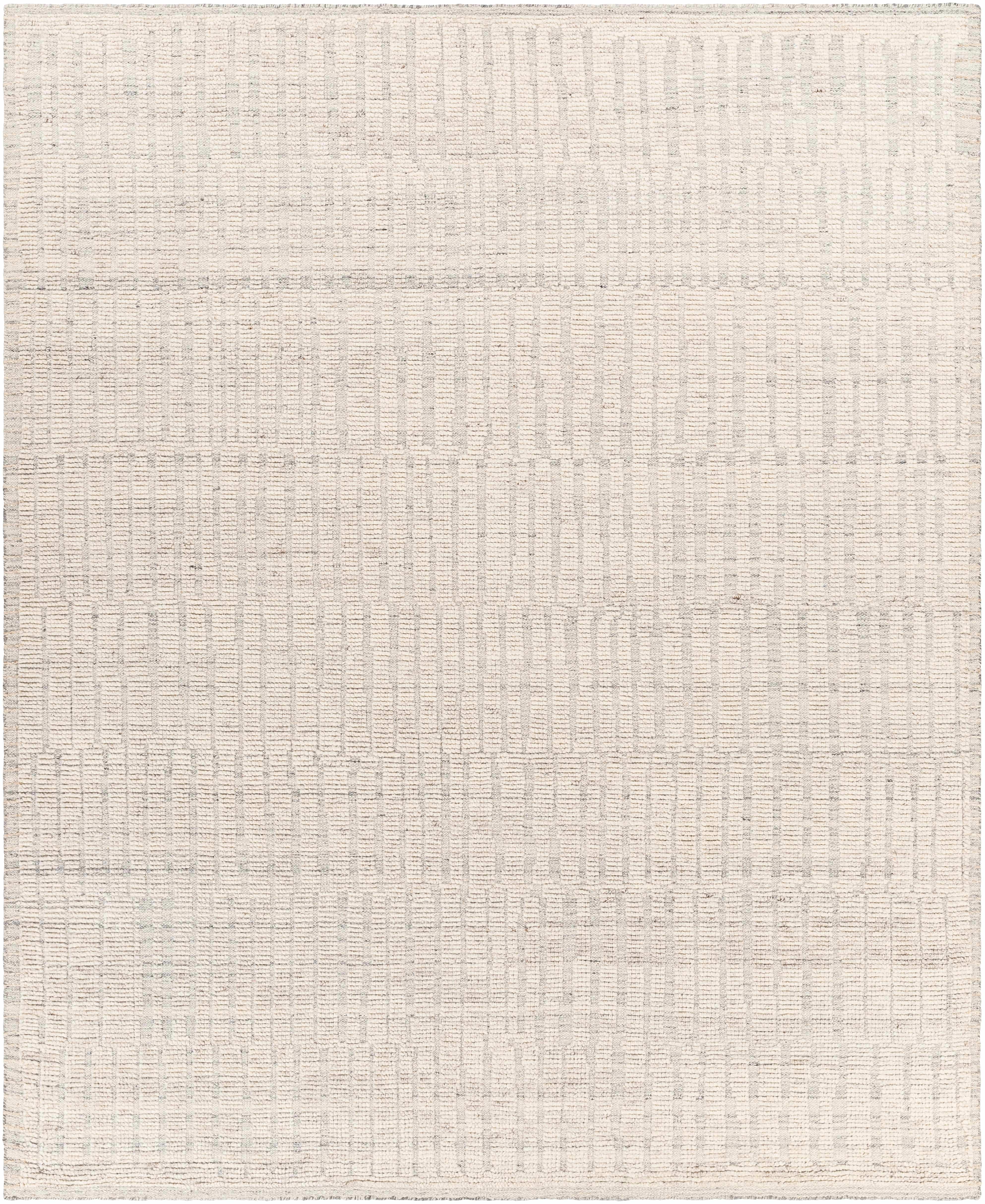 Beauteous Ivory Wool Hand Knotted  Area Rug
