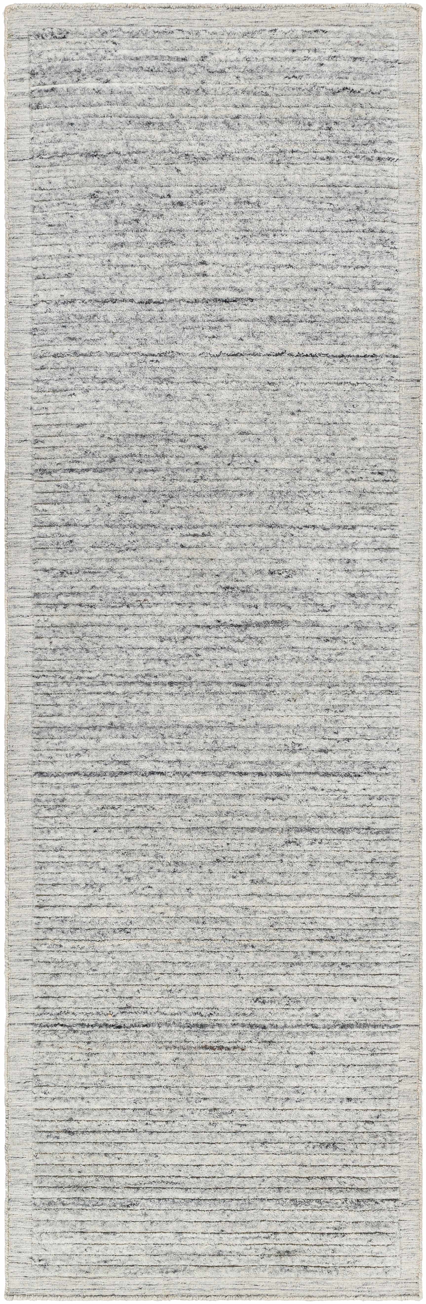 Special Gray Hand Loomed Recycled PET Yarn Area Rug