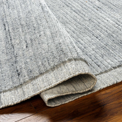 Special Gray Hand Loomed Recycled PET Yarn Area Rug