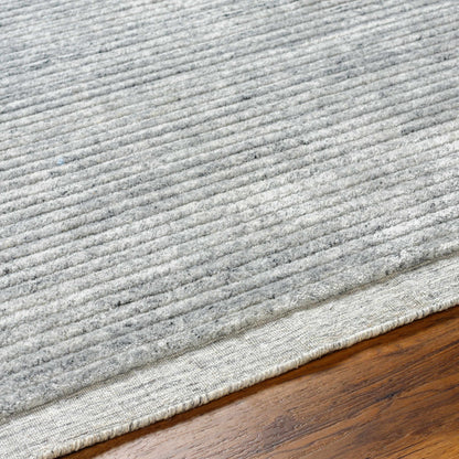 Special Gray Hand Loomed Recycled PET Yarn Area Rug